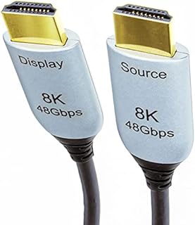 kenable HDMI 2.1 Active Optical Cable Slim AOC HDR 48Gbps 8K 60Hz/4K 120Hz 10m [10 metres]