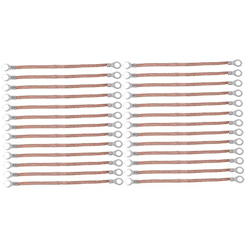 200 Pcs Copper Braided Ground Strap Cable Straps Braided Copper Cable Grounding Wire Ground Wire Copper Wire Ground Wire Braided Cable Wire Wire Straps Braided Wire