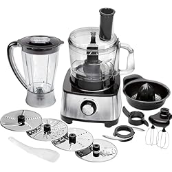 Procesador Ninja ProfiCook PC-KM 1063 robot de cocina compacto, cortar, amasar, mezclar, accesorio para prensar cítricos, 1,2L, apertura de rellenado, con función turbo incl. 11 accesorios, 1200W