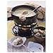 Swissmar Gruyere 9 Piece Ceramic Fondue Set, Black
