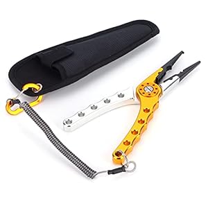 Haakverwijderaar, arbeidsbesparende aluminium lokmiddeltang Eenvoudige bediening voor zeevissen voor buiten voor riviervissen(Goud en zilver)