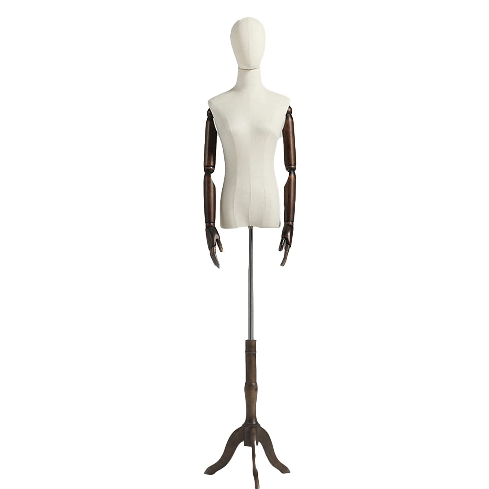Buy Mannequin Female Mannequin Torso,Wooden Tripod Stand Half Scale