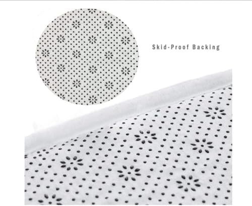 Badezimmerteppich Grüner Bambusstein WC Vorleger mit Ausschnitt WC Deckelbezug 3 Teiliges WC Teppich rutschfeste Badgarnitur U förmiger Badematte Waschbar Bad Teppiche Set 50x80 cm – Bild 4