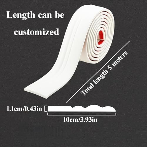 Plinthe souple en NBR flexible étanche de 12cm pour faïence - 3