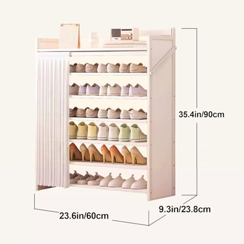 Meuble à chaussures pour entrée compact blanc taille G meuble de rangement pliable