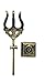 Decorative Brass Trishool/Trishul/Shoolam Lord Shiv mahadev Durga Pooja/Puja trishul Trident Protection and Worship for Pooja Mandir Temple for Indian Traditional Diwali Decoration(Size:-3.5