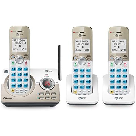 AT&T DL72319 DECT 6.0 3-Handset Cordless Phone for Home with Connect to Cell, Call Blocking, 1.8" Backlit Screen, Big Buttons, intercom, and Unsurpassed Range Cover