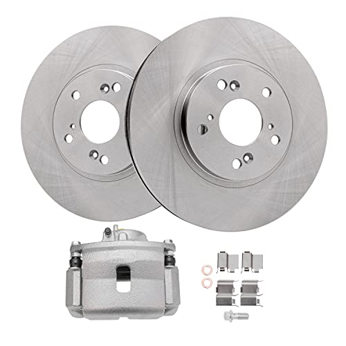 Image of Detroit Axle - Front Brake Kit for 1999-2004 Honda Odyssey 2001-2002 MDX Disc Brake Rotors Disc Brakes Caliper w /Bracket Replacement