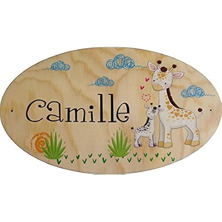 Plaque De Porte En Bois Personnalisee Pour Une Chambre D Enfant Sophie La Girafe Le Prenom De La Plaque En Bois Est Personnalisable Cadeau De Naissance Personnalise Bebe Decoration Amazon Fr Bebes