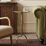 Lynder & Co. Martini Drink Table, Brass Side Table 12.5''x27.5''