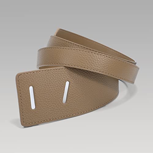 SUOSDEY 2 Pack Women Tie a Knot Belt Genuine Leather Full Grain Leather Waist Belt for Dress Coat Clothing Accessories3