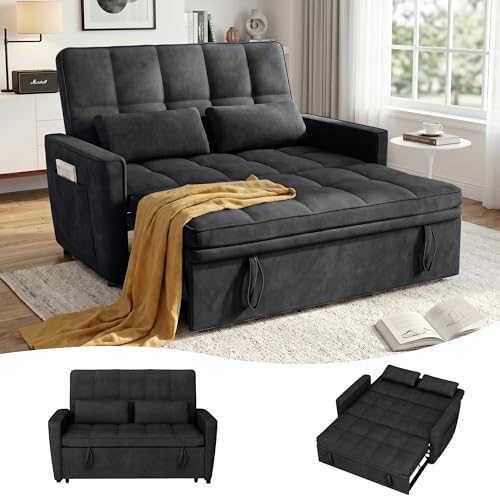 tiramisubest 54'' Sleeper Sofa Bed, Convertible Pull Out Couch Futon for for Living Room,Apartment...
