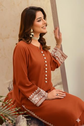 Image of Faiz TEXTLE Women Embroidered Kurta Set |Viscose Rayon Printed A Line Kurta with Palazzo Set | Women Ethnic Wear Dress| Indian Casual Office Daily Summer Outfit