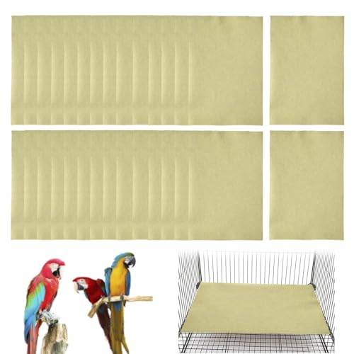MFSKJELF Bird Cage Liners 30pcs Sandpaper for Bird Cages Lightweight Pet Paper Easy to Clean Pet Cage Supplies Bird Cage Cushion Pet Cushion Accessories for Birds Conures Cockatiels Wild Birds