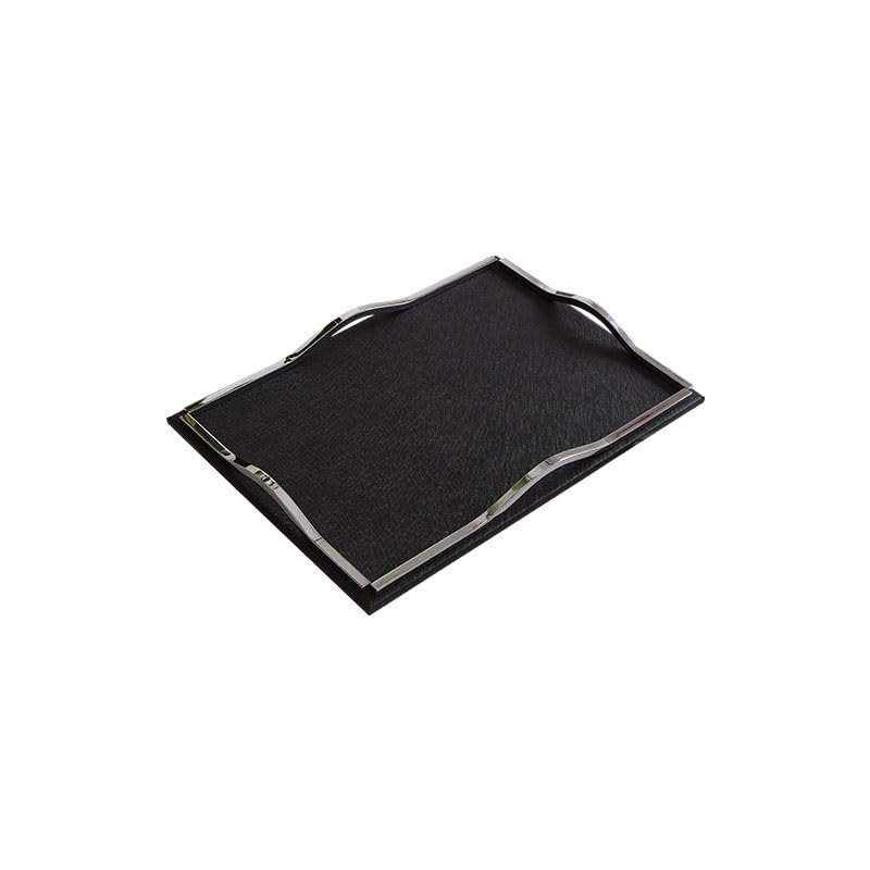 Bandejas Servir Comida Bandeja de Adornos Lujo Ligera Cuero, Bandeja Almacenamiento for Entrada Sala Estar, Mesa Comedor, Exquisita for baño Hotel Mesa Cama | S