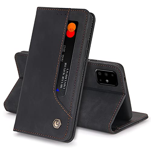 COCOMC Capa Samsung Galaxy M51 Case Flip Kickstand Suporte para 5 Cartões Carteira de Couro de Desig