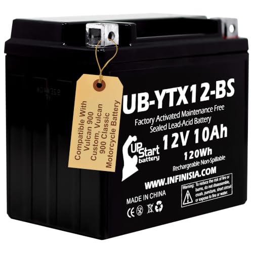 YTX12-BS 12V 10Ah for Kawasaki Vulcan 900 Classic Battery