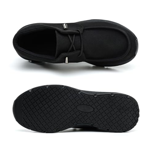 Non Slip Work Shoes for Men Women丨Waterproof Slip On Walking Loafers4