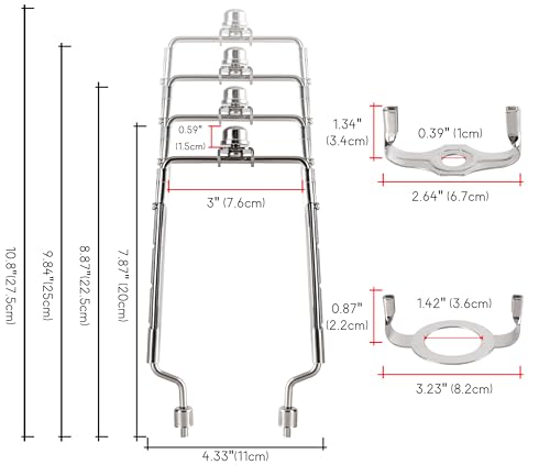 Herrajes para lámparas GO&SO kit de arpa ajustable con adaptador E26 4