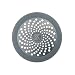 SlipX Solutions Gray Flat Drain Protector Fits Standard Shower Drains to Prevent Clogs (4.5" Diameter, Silicone & Stainless Steel)
