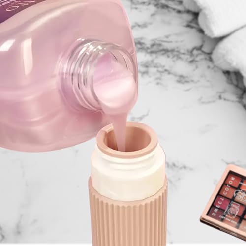 Travel Bottles for Toiletries - 3oz Portable Leak Proof Squeezable Silicone Travel Containers with Clear Toiletry Bag (4 Pack, Lavender, Deep Pink, Soft Pink)4