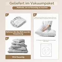 EHEYCIGA Hundebett Mittelgroße Hunde Waschbar, 73x53cm, Hundekissen Flauschig für Kleine Mittelgroße Hunde, Kuschelig Umkehrbare Hundematte mit Kunstpelz und Kunstleinen, Grau – Ansicht 5
