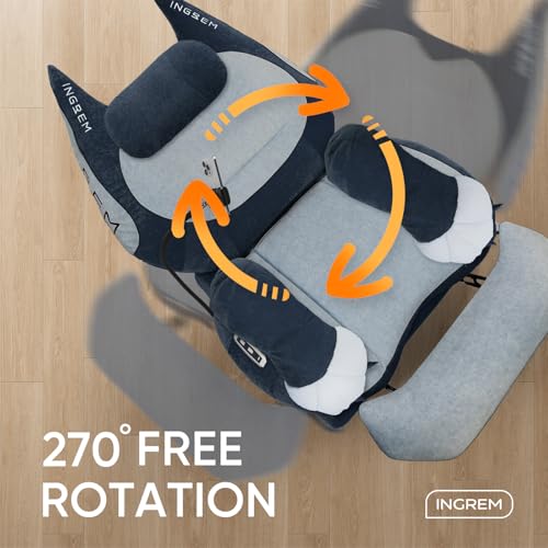 INGREM Smart Recliner with Adjustable Settings, Voice-Activated Home Theater Gaming Seat Rocker, Electric Lounge Chair Featuring USB Port ，Phone Holder and Cat Claw Armrest