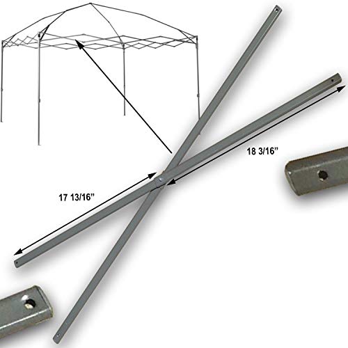 OZARK TRAIL 12' x 12' Straight Leg Instant Canopy Gazebo 36" Side Truss Bars Replacement Parts Frame Repair (Gray) - Thumbnail 2