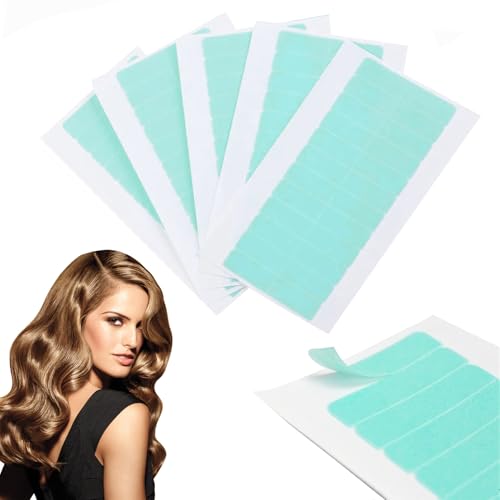 60 Pcs Hair Extension Tape Tabs Hair Extension Tapes Human Hair Weft Replacement Double Sided Adhesive Extension Tapes for Hair Extensions Wigs and Hairpieces Replacement(4 x 0.8cm)