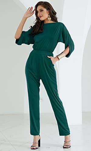 Image of KOH KOH Womens Short Sleeve Semi Formal Cocktail One Piece Jumpsuit Romper