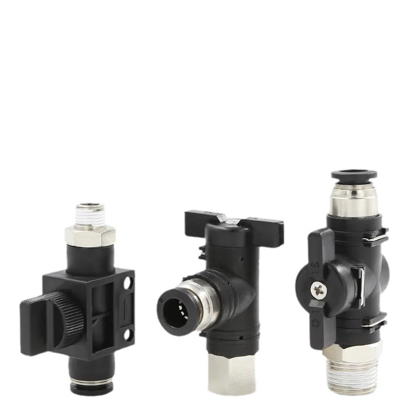 Válvula de bola neumática BC de corte manual y rosca macho para manguera neumática de 10mm 5