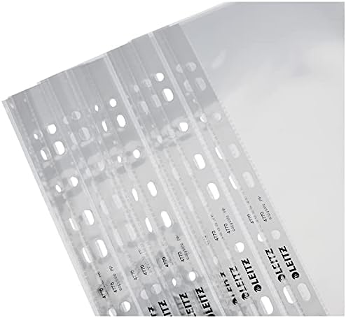 Leitz 47706002 zestaw okładek na prospekty, 15 sztuk, format A4, przezroczyste z błyszczącą powierzchnią, 0,075 mm folia PP