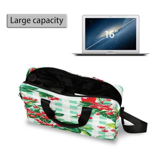 Berris Plaid Grid 16 Inch Laptop Bag Case Water-resistant miniatura 5