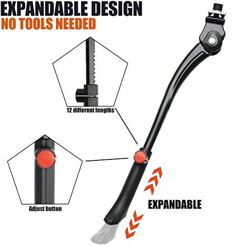 TOPCABIN Patas de Apoyo para Bicicleta Ajustables de Aleación de Aluminio para Bicicletas de 26-29 Pulgadas miniatura 4