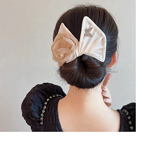 K&Y 6 Pcs Elegant Flower Butterfly Lazy Hair Curler Bun Maker For Hair Scrunchies Ponytails Buns Up Dos Braids Set Hair Accessories (6Pcs Mixed Color 1) #TOP3