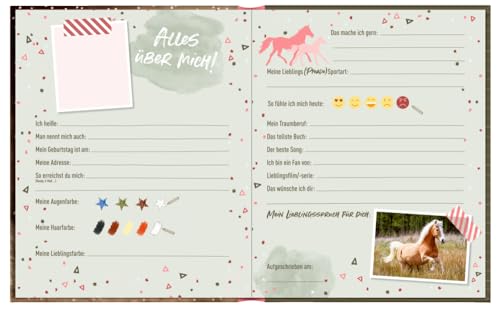 Freundebuch - I LOVE HORSES - Beste Freunde: (Foto) (Alben & Geschenke für Kinder)