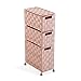 Versa Mannheim Mueble para el Baño Auxiliar, Cajonera con 3 cajones para organizar, Almacenaje Moderno y Divertido, Medidas (Al x L x An) 57 x 28 x 15,5 cm, Nylon, Color Rosa