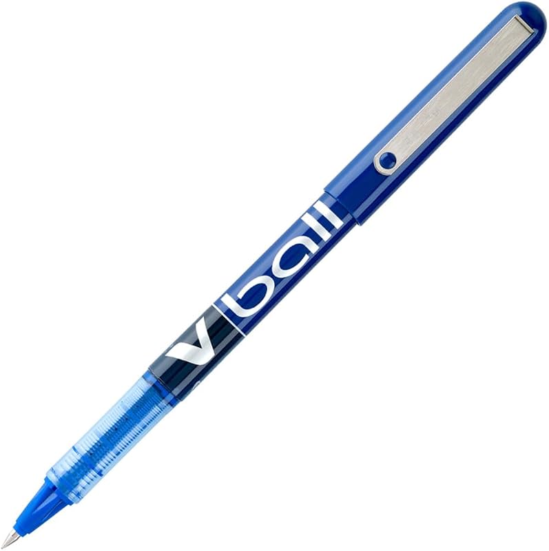 Pilot VBall Liquid Ink Rolling Ball Stick Pens, Blue Ink, 12-Pack | Reliable Pilot writing instrument built for everyday school and office use
