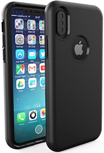 Apple iPhone X Case - Drop Protector & Anti Scratch Cover – Slim Edition with New Design, Thin & Strong Dual Layer Case with Hard Poly-carbonate [PC] & Soft TPU