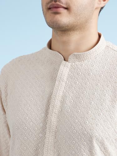 Image of DIWAS BY MANYAVAR Men's Viscose Embroidered|Sequined Kurta (1pc)