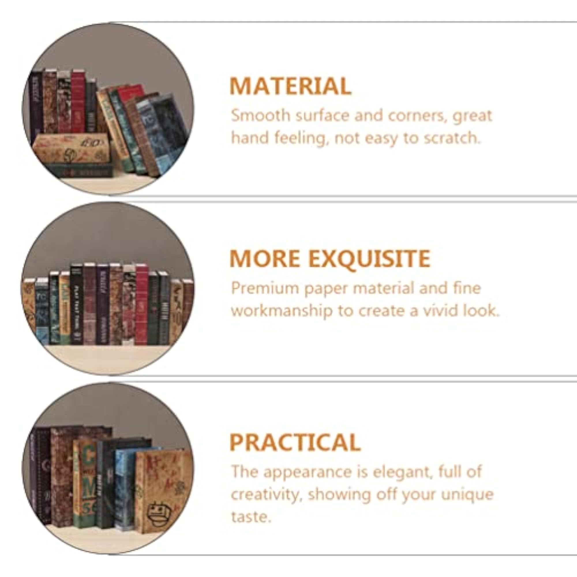 4pcs Decorative Fake Book Set for Coffee Table