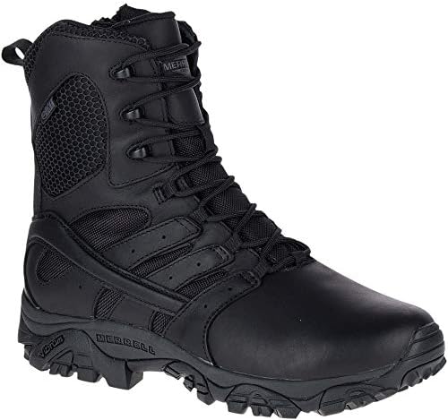 MERRELL Mens Moab 2 8" Response Wp, Color: Black, Size: 3.5, Width: M (J45335-3.5)
