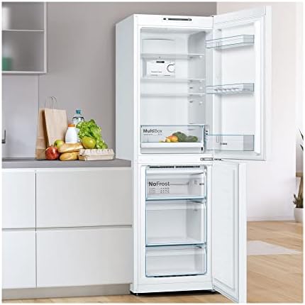 Bosch KGN34NWEAG Serie 2 Freestanding Fridge Freezer, No Frost, 297L capacity, 60cm wide, White