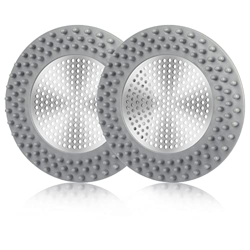 Protector de cabello para desagüe de ducha, tapa de drenaje de ducha, accesorios de tapón de pelo JUSTOGO thumbnail