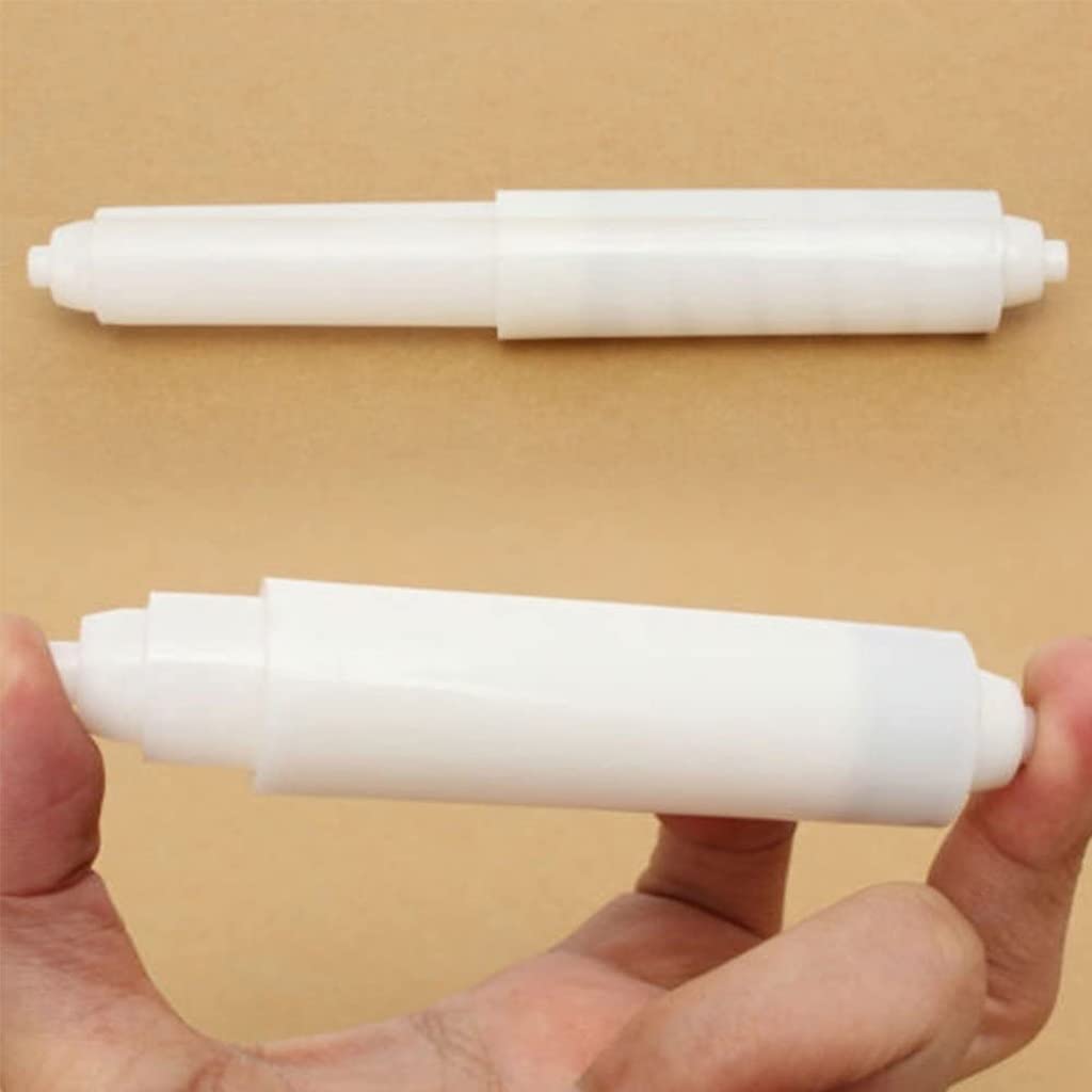 XYNSNDB Portarotolo in plastica con mandrino Caricato a Molla per Rotoli di Ricambio da Bagno, Bianco, Adatto alla Maggior Parte dei portarotolo Domestici