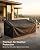 BRUXOLAY Outdoor Sofa Cover, Waterproof Patio Furniture Cover 80W x 42D x 33H inches Heavy Duty 600D Oxford Fabric Black