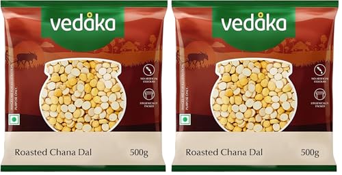 Image of Amazon Brand - Vedaka Roasted Chana Dal 500g (Pack of 2)