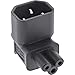 Produktbild InLine® Netzadapter IEC 60320 C14 / C5, Oben/unten gewinkelt, 3pol. Kaltgeräte/Notebook