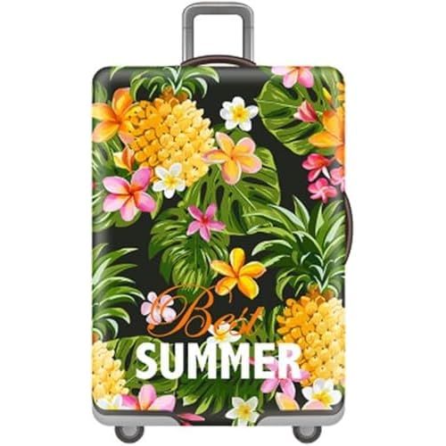 NALACAL-Thickened-Luggage-Cover-25-28-luggage-Inch-Bamboo-Charcoal-Fibre-Luggage-Cover-Washable-Travel-Gear-Cover-Clear-Polyester-Travel-Luggage-Trolley-Case-Cover-ProtectorTropical-Pineapple NALACAL Thickened Luggage Cover, 25"-28" luggage, Inch Bamboo Charcoal Fibre Luggage Cover, Washable Travel Gear Cover, Clear Polyester Travel Luggage Trolley Case Cover Protector(Tropical Pineapple)