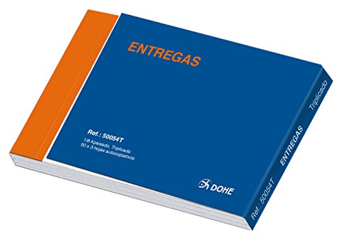 Dohe - Talonario Notas de Entrega - A6 Apaisado (15x10,5 cm) - 50 Hojas Triplicadas Autocopiativas - Material de oficina